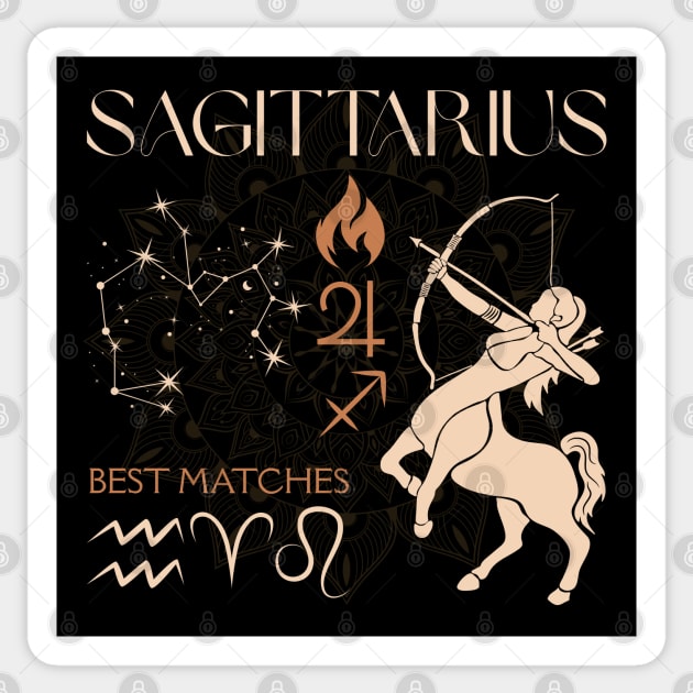 Sagittarius Zodiac Horoscope Fire Sign Design Sticker by TuncGK